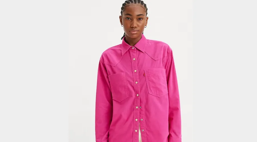 Donovan Western Shirt- rose violet