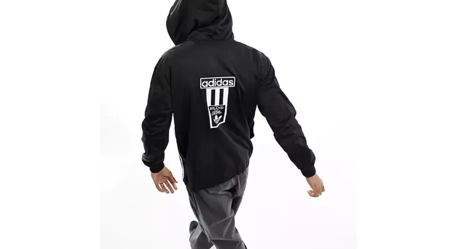 adidas Originals adibreak hooded jacket with logo in black