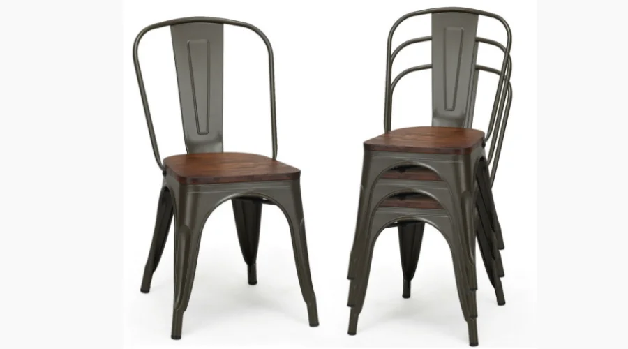 Costway Metal Dining Side Chairs