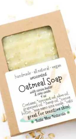 Oatmeal Soap for Sensitive Skin | Unscented Soap | Zero Waste Bar Soap