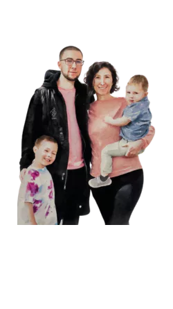 Hand Painted Family